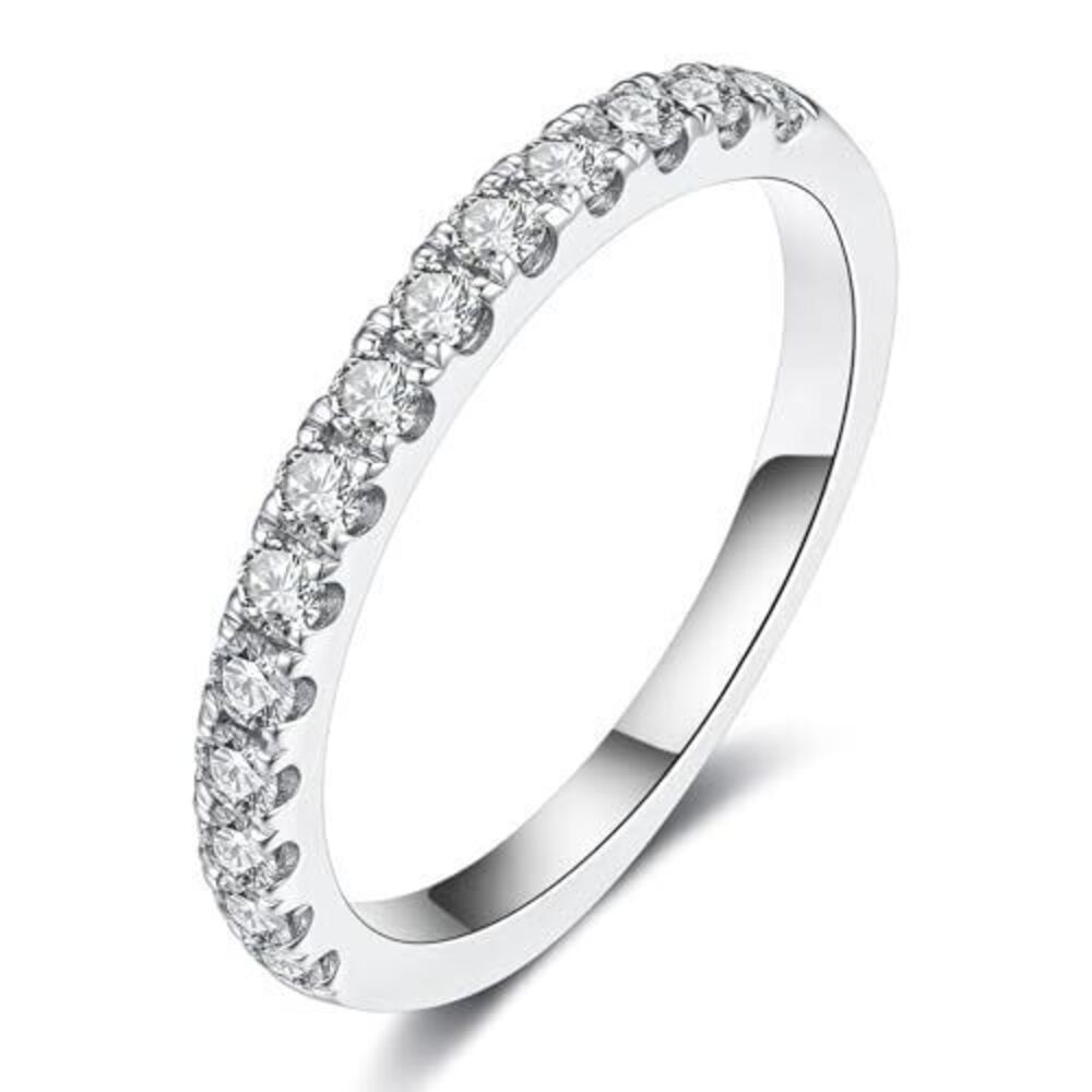 8098 Lab Grown Diamond Wedding Bands , 0.42 Carat Eternity Rings in 18K
